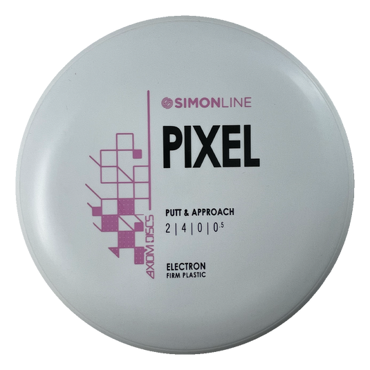 White/White Pixel - Pink Stock Stamp