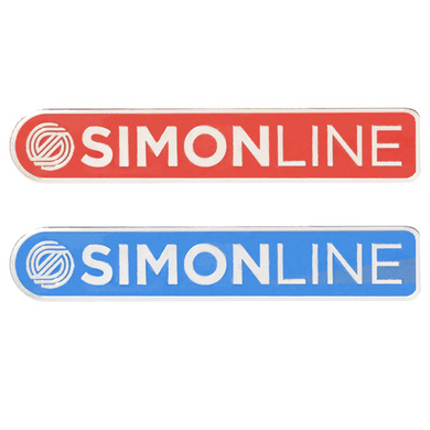 Simon Line Bar Logo Enamel Pin